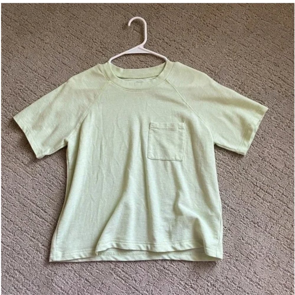 Madewell Cropped Tee, XXS (boxy fit, like XS/S), mint green